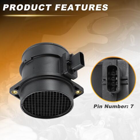 Car MAF Mass Air Flow Sensor Assembly for Chevrolet Silverado for Jeep Grand Cherokee 2014-2019 for Ram 1500 V6 2014-2018 V6 3.0L Diesel Replacement 68151956AB/MAS0473/0281006340 in Kuwait