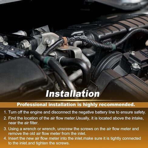 Car MAF Mass Air Flow Sensor Assembly for Chevrolet Silverado for Jeep Grand Cherokee 2014-2019 for Ram 1500 V6 2014-2018 V6 3.0L Diesel Replacement 68151956AB/MAS0473/0281006340 in Kuwait