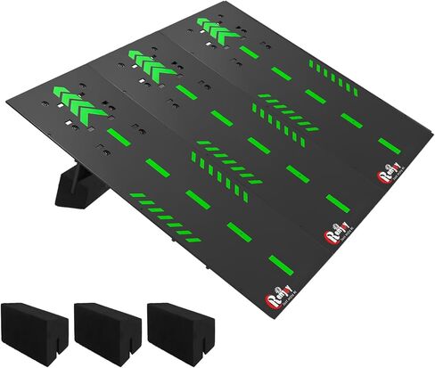 RC Car Jump Ramp Takeoff Board RC Ramp with Foam Base for Jumping Stunt Playset for 1/14 1/16 1/18 1/24 Remote Control Model Car, 3 Boards (Green) in Saudi Arabia