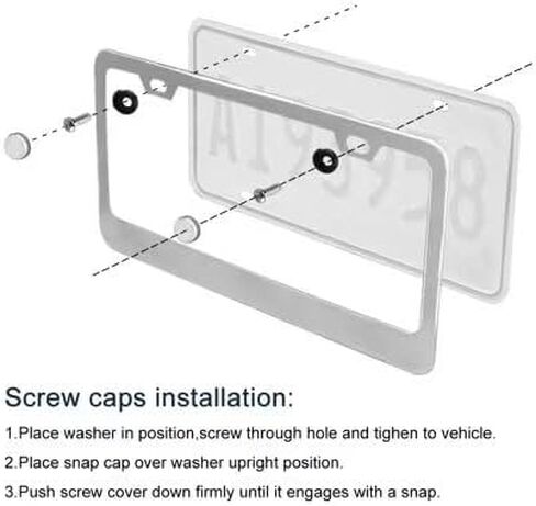 Carbon Fiber S197 License Plate Frame Cover Holder for Mustang/GT Truck Car Accessories Stainless Steel 1PC, CPK22PW in Kuwait