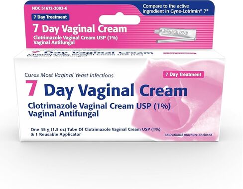 Clotrimazole USP 1% 7-Day Vaginal Cream 1.5 Oz (45g) Yeast Infection Treatment, Feminine Anti-Itch Cream for External Itching & Irritation (Pack of 3) in Saudi Arabia