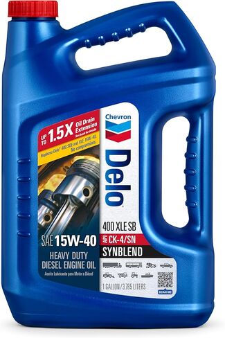 زيت محرك شيفرون ديلو شديد التحمل SAE 15W-40 400 XLE SB Synblend مع تقنية Isosyn المتقدمة، 3 جالون in Saudi Arabia