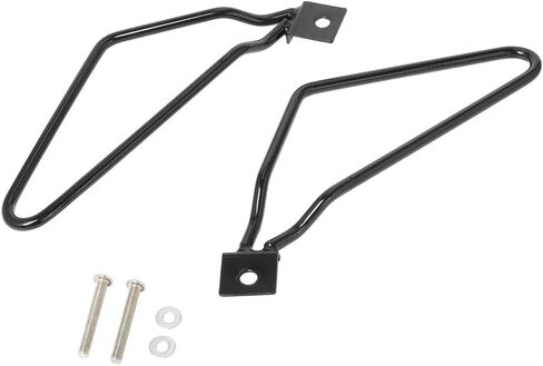 Motorcycle Saddlebag Bracket Support Guard Compatible with Harley Davidson Sportster 883 Iron XL883N Dyna Fat Bob FXDF Plated Steel Saddlebags Mount Brackets (Black) in Saudi Arabia