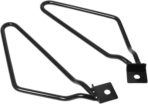 Motorcycle Saddlebag Bracket Support Guard Compatible with Harley Davidson Sportster 883 Iron XL883N Dyna Fat Bob FXDF Plated Steel Saddlebags Mount Brackets (Black) in Saudi Arabia