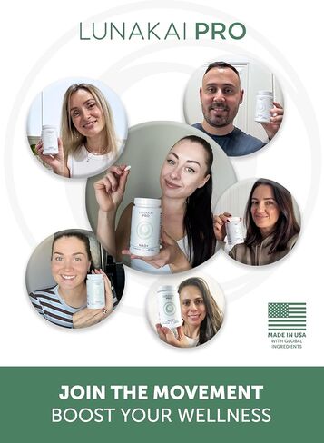 تركيبة Lunakai PRO USA المصنوعة بمسار مزدوج NAD+ مع NR & Resveratrol - مكمل NAD الطبيعي للنساء والرجال - الشيخوخة الصحية ودعم الصحة الخلوية، 60 قيراط in Saudi Arabia