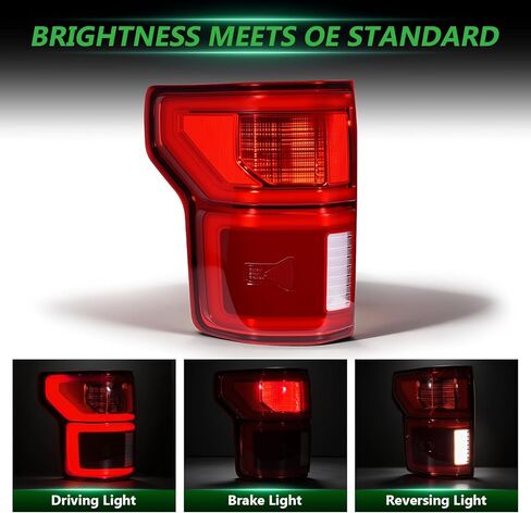 LED Tail Lights Compatible with 2018 2019 2020 Ford F150 with BlindSpot Left Driver Side Rear Light Tail Lamps Assembly Waterproof Replacement KL3Z13405B in Saudi Arabia