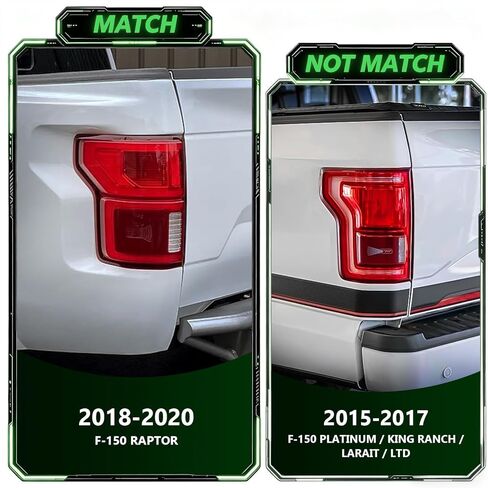 LED Tail Lights Compatible with 2018 2019 2020 Ford F150 with BlindSpot Left Driver Side Rear Light Tail Lamps Assembly Waterproof Replacement KL3Z13405B in Saudi Arabia