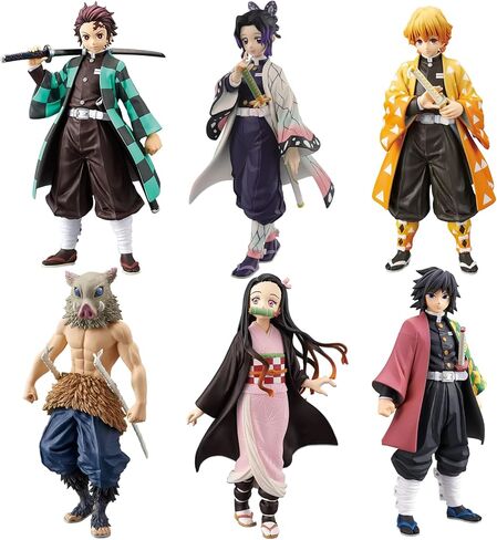 6Pcs Demon Anime Figures Set, Slayer Characters for Anime Fans (Rice Ball) in Saudi Arabia