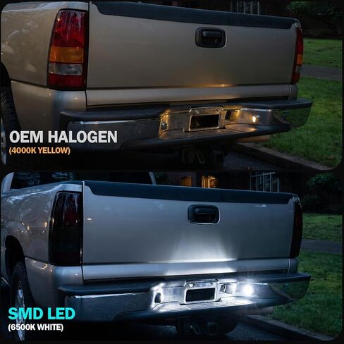 مجموعة مصابيح لوحة الترخيص LED لـ Silverado/Sierra 1500 2500 3500 1999-2013، Suburban Tahoe Yukon XL 2000-2006، ملحقات مصابيح Escalade Traverse Avalanche Tag - 6500K أبيض التوصيل والتشغيل in Kuwait
