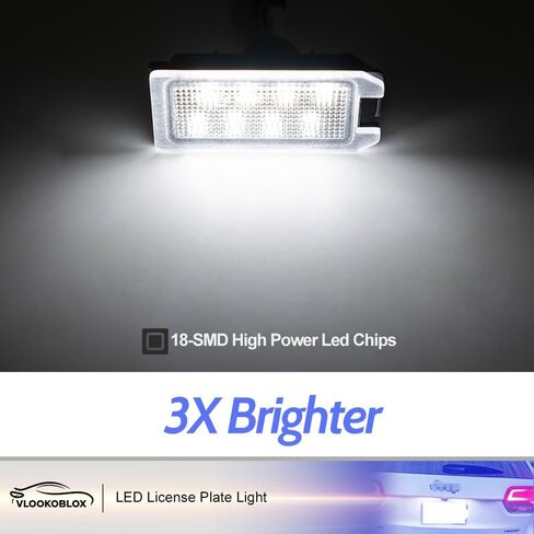 LED License Plate Light Assembly for 2014-2020 Jeep Grand Cherokee WK2 Compass Patriot, OEM Replacement 6000K Xenon White Error Free Led Tag Lights Kit in Saudi Arabia