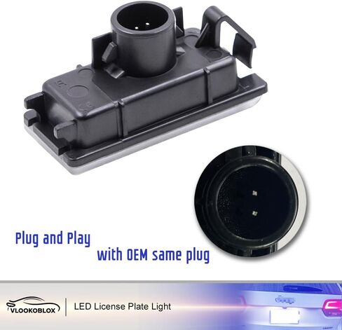 LED License Plate Light Assembly for 2014-2020 Jeep Grand Cherokee WK2 Compass Patriot, OEM Replacement 6000K Xenon White Error Free Led Tag Lights Kit in Saudi Arabia