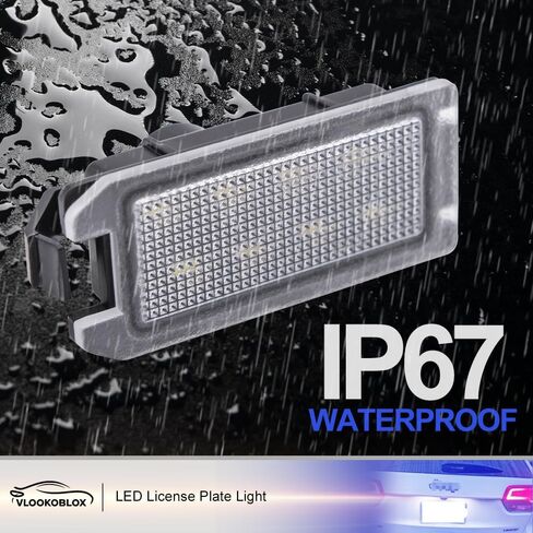 LED License Plate Light Assembly for 2014-2020 Jeep Grand Cherokee WK2 Compass Patriot, OEM Replacement 6000K Xenon White Error Free Led Tag Lights Kit in Saudi Arabia