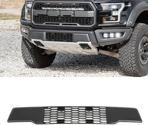 شبكة غطاء محرك السيارة الأمامية السرية من تايم سيكريت متوافقة مع Ford F150 Raptor 2017-2020، تحل محل HL3Z-17B968-AA، HL3Z-17B968-AB، HL3Z17B968AA باللون الأسود in Kuwait