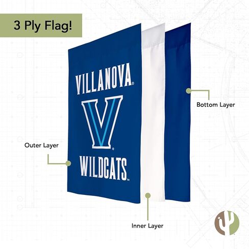 Desert Cactus Villanova University Garden Flag VU Wildcats Banner 100% Polyester (Design D) in Saudi Arabia