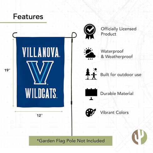 Desert Cactus Villanova University Garden Flag VU Wildcats Banner 100% Polyester (Design D) in Saudi Arabia