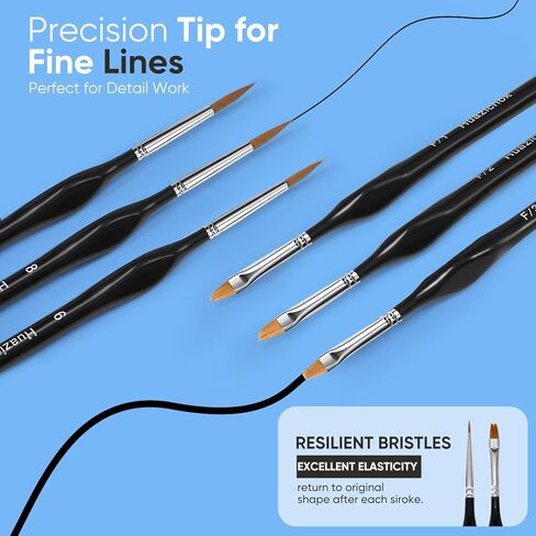Detail Paint Brushes Set 15PCS, Miniature Paint Brushes - Fine Detailing, for Model Painting, Acrylic/Oil/Watercolor, Face in Saudi Arabia