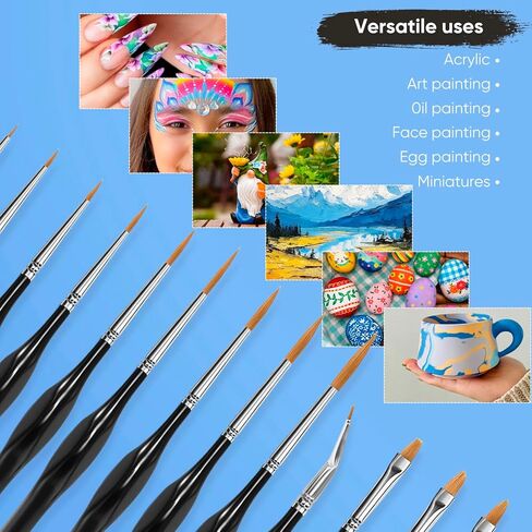 Detail Paint Brushes Set 15PCS, Miniature Paint Brushes - Fine Detailing, for Model Painting, Acrylic/Oil/Watercolor, Face in Saudi Arabia