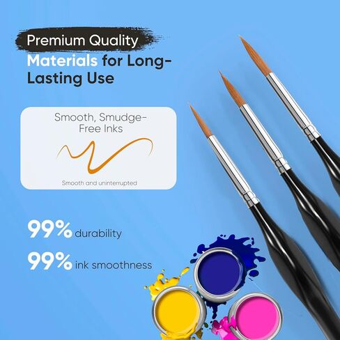 Detail Paint Brushes Set 15PCS, Miniature Paint Brushes - Fine Detailing, for Model Painting, Acrylic/Oil/Watercolor, Face in Saudi Arabia