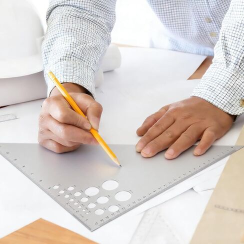 قطعتان من مثلث صياغة معايرة من الألومنيوم بمقياس هندسي 12 بوصة 30/60 و45/90 درجة مسطرة مثلثة للصياغة والتصميم والأعمال الخشبية واللوازم المكتبية والهندسة المعمارية in Kuwait