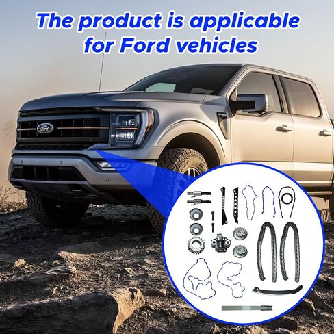 متوافق مع مجموعة إصلاح Ford Phaser لمحرك 5.4 لتر 3 فولت - مجموعة مكونة من 23 قطعة تتضمن ملفات لولبية VCT وحشيات غطاء الصمام، تحل محل 4L3Z-6306-A in Kuwait