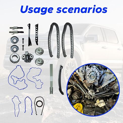 متوافق مع مجموعة إصلاح Ford Phaser لمحرك 5.4 لتر 3 فولت - مجموعة مكونة من 23 قطعة تتضمن ملفات لولبية VCT وحشيات غطاء الصمام، تحل محل 4L3Z-6306-A in Kuwait