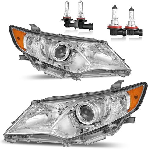Headlights W/Bulbs for 2012 2013 2014 Toyota Camry Halogen Headlamp Replacement Driver & Passenger Side in Saudi Arabia