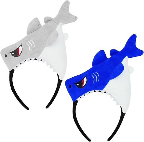 2PCS Shark Headband Sea Animals Shark Headwear for Halloween Birthday Theme Party in Saudi Arabia