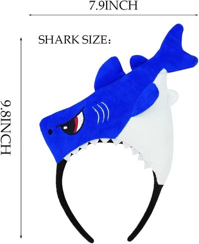 2PCS Shark Headband Sea Animals Shark Headwear for Halloween Birthday Theme Party in Saudi Arabia