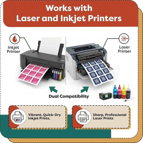 3" X 3" Square Printable Labels for Inkjet and Laser Printers - 30 Sheets, 180 Matte White Custom Stickers for Business Logos, QR Code Stickers, Product Labeling - Aegis Adhesives Template S003A in Saudi Arabia