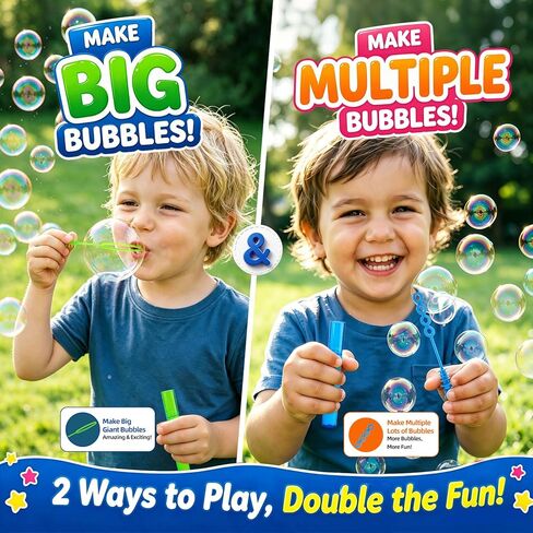 Mini Bubble Wands 40 Pack, Pre-Filled Bubble Solution, Assorted Bright Colors, Big & 4-Hole Bubble Blowers for Kids, Bulk Party Favors, Goodie Bag Stuffers, Prizes for Easter Valentine’s Day Summer in Saudi Arabia
