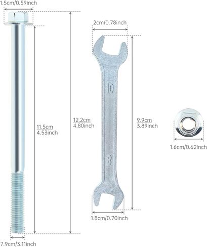 Windance 8mm x 115mm Engine Mounting Bolts Nuts M8 Engine Top Bottom Fixing Screws Spanner Wrench Kit Aftermarket Replacement Parts for 50cc 70cc 90cc 110cc 125cc 140cc ATV Dirt Quad Pit Bike in Saudi Arabia