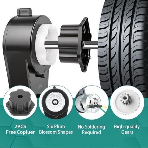2PCS 24V RS555 40000RPM Gearbox Motor, High Speed Power Wheels Upgrade Kit, Motor Drive Engine for Kids Ride on Car, 12V/18V/24V High Torque Electric Motor Conversion Replacement (24V40000RPM) in Saudi Arabia
