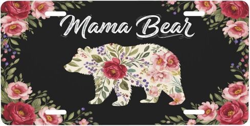 Pink Sparkle Mom Life License Plate - 6x12 Inch Aluminum Novelty Decorative Vanity Metal Front Car Plate for Women Men in Saudi Arabia
