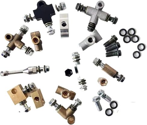 Banjo Fittings Brake Hose Extension Bracket Tubing 10mm Banjo Motorcycle Tee Connector Coupling Fitting 2/3 Way Adapter M10X1(2DTM10X1yellow) in Saudi Arabia