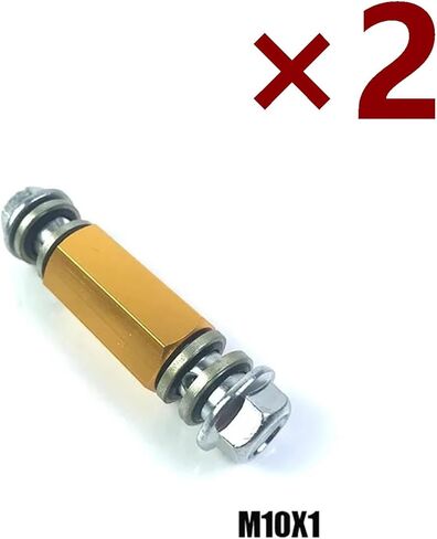 Banjo Fittings Brake Hose Extension Bracket Tubing 10mm Banjo Motorcycle Tee Connector Coupling Fitting 2/3 Way Adapter M10X1(2DTM10X1yellow) in Saudi Arabia