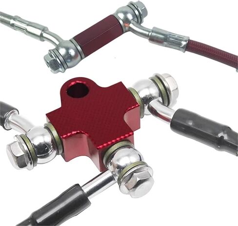 Banjo Fittings Brake Hose Extension Bracket Tubing 10mm Banjo Motorcycle Tee Connector Coupling Fitting 2/3 Way Adapter M10X1(2DTM10X1yellow) in Saudi Arabia