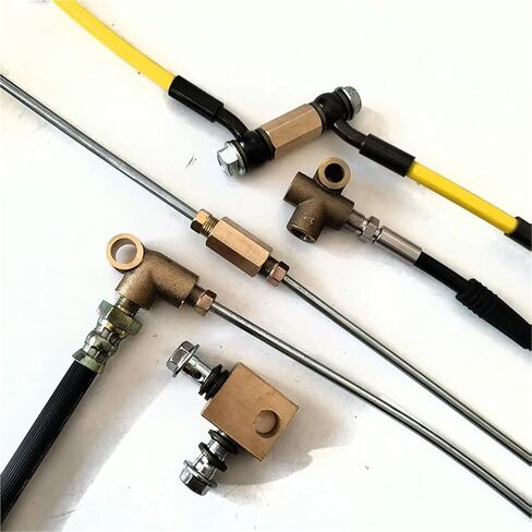 Banjo Fittings Brake Hose Extension Bracket Tubing 10mm Banjo Motorcycle Tee Connector Coupling Fitting 2/3 Way Adapter M10X1(2DTM10X1yellow) in Saudi Arabia