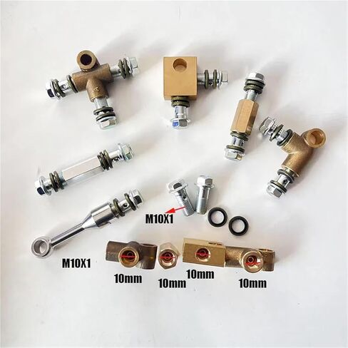 Banjo Fittings Brake Hose Extension Bracket Tubing 10mm Banjo Motorcycle Tee Connector Coupling Fitting 2/3 Way Adapter M10X1(2DTM10X1yellow) in Saudi Arabia