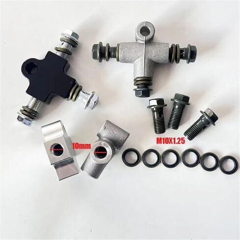 Banjo Fittings Brake Hose Extension Bracket Tubing 10mm Banjo Motorcycle Tee Connector Coupling Fitting 2/3 Way Adapter M10X1(2DTM10X1yellow) in Saudi Arabia