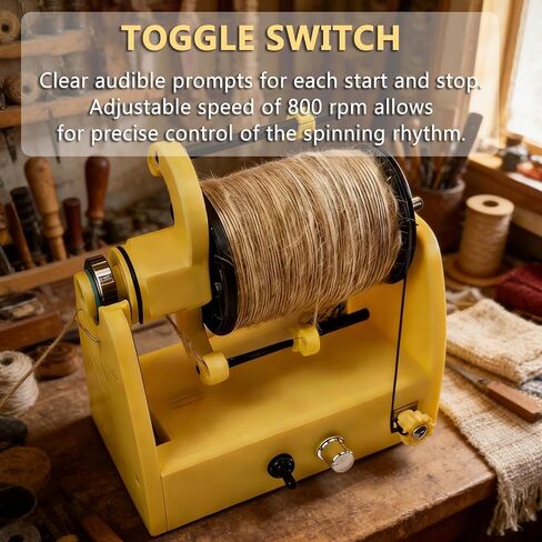 Mini Wool Spinning Wheel, Electric Yarn Spinner, Capacity 2.8oz(80G), 800RPM Adjustable with Foot Switch, Type-C for Crochet Knitting Crafts in Saudi Arabia