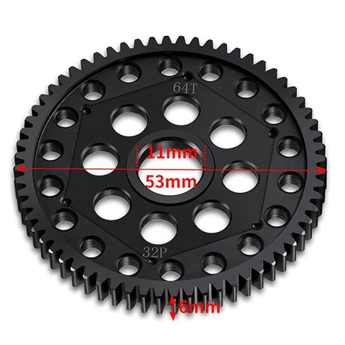 Steel Spur Gear 32 Pitch 64T RC Gears for Axial Yeti 90025 90026 90032 90038 SCX10 RR-10 Bomber RC Truck Upgrade Parts in Saudi Arabia