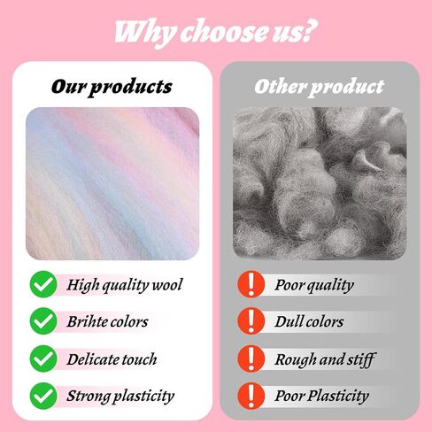 Needle Felting Kit with 7.02oz Wool Roving Yarn, 4 Sizes Felting Needles, Felting Tool Holders, Needle Felting Wool, Wool Felting Supplies, Complete Needle Felting Tools Kit in Saudi Arabia
