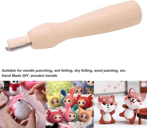 5 PCS Needle Felting Tools, Multipurpose Needle Felting Kit Wooden Handle Sewing Supplies for DIY Wool Projects in Kuwait