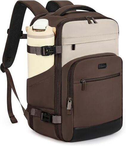 mibasies 30L Travel Backpack for Women & Men: Flight Approved Carry On Backpack, TSA Personal Item Bag with Water Bottle Pocket, Weekender Essentials Backpacks fits 15.6" Laptop - Pink in Saudi Arabia