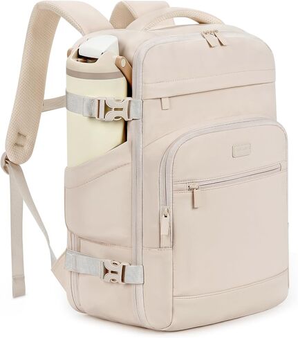 mibasies 30L Travel Backpack for Women & Men: Flight Approved Carry On Backpack, TSA Personal Item Bag with Water Bottle Pocket, Weekender Essentials Backpacks fits 15.6" Laptop - Pink in Saudi Arabia
