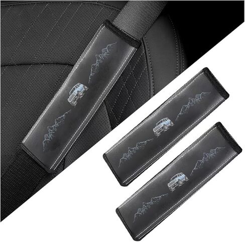 2PCS Car Seat Belt Cover Pad, Leather Seatbelt Shoulder Strap Covers Universal BlueHorse fit for Bronco Accessories in Saudi Arabia