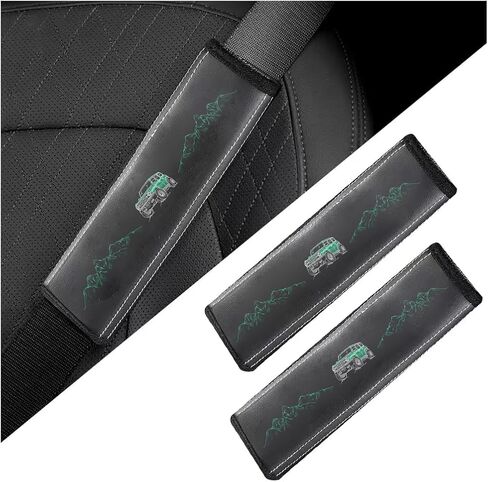 2PCS Car Seat Belt Cover Pad, Leather Seatbelt Shoulder Strap Covers Universal BlueHorse fit for Bronco Accessories in Saudi Arabia