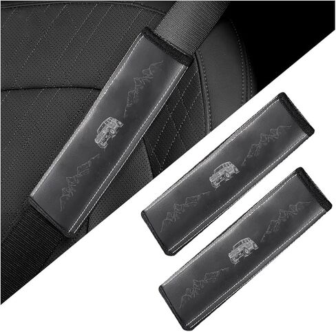 2PCS Car Seat Belt Cover Pad, Leather Seatbelt Shoulder Strap Covers Universal BlueHorse fit for Bronco Accessories in Saudi Arabia
