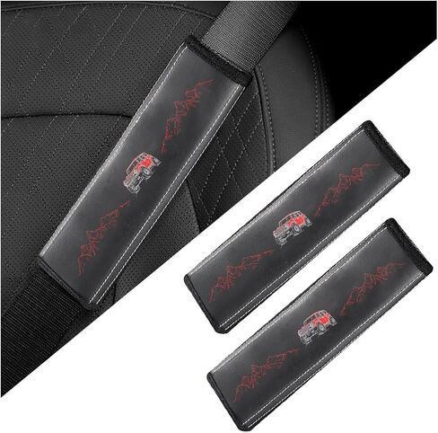 2PCS Car Seat Belt Cover Pad, Leather Seatbelt Shoulder Strap Covers Universal BlueHorse fit for Bronco Accessories in Saudi Arabia