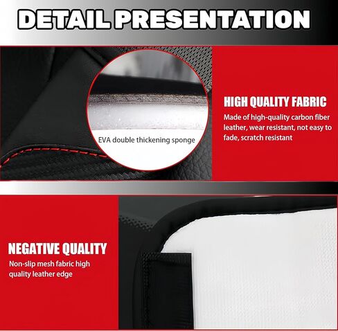 2Pcs Carbon Fiber Leather Seat Belt Cushions Shoulder Pad Soft for R Accessories, Car Seat Belt Pads Safety Belt Cover Pad More Comfortable Driving (for R) in Saudi Arabia